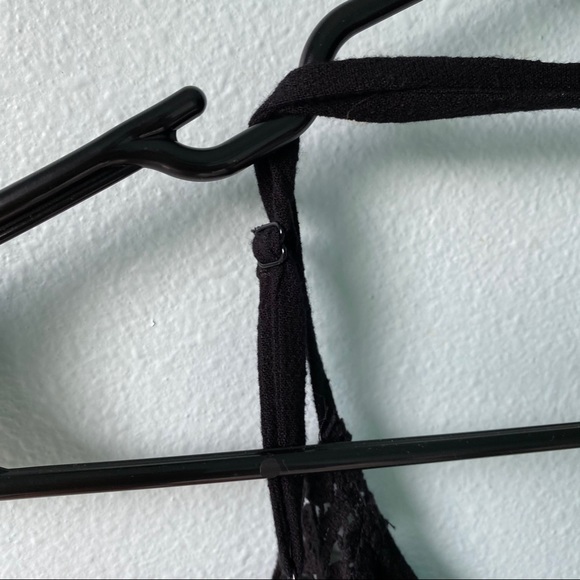 Free People Black Slip Dress with Embroidery - Picture 4 of 6